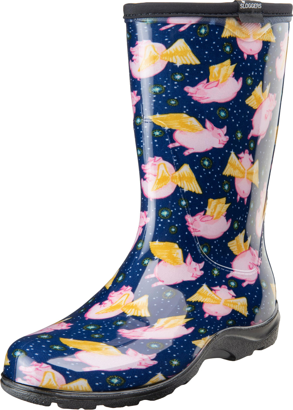 Principle Plastics Inc-Sloggers Womens Waterproof Comfort Boot- Pigs Blue 6